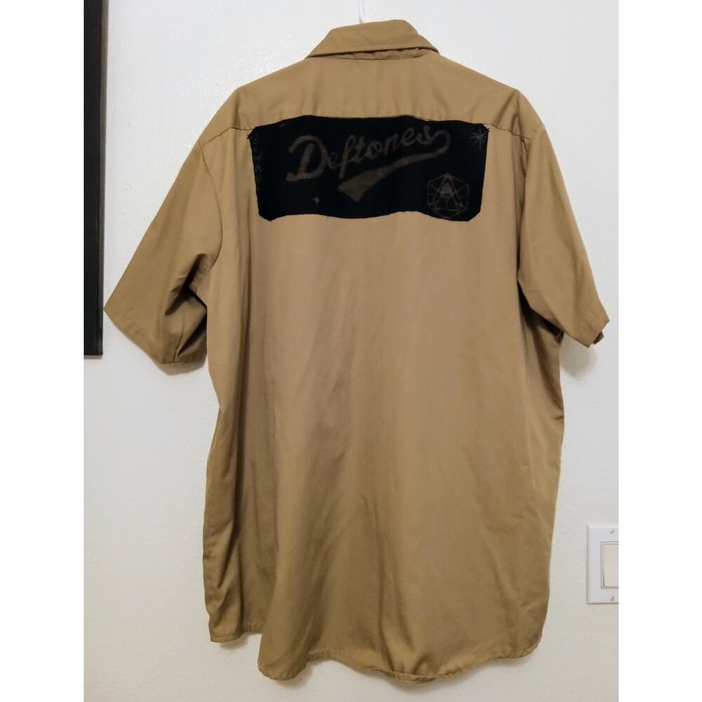 Deftones Beware Vintage Roebucks Ooak Upcycled Work Wear Shirt Hand Sewn SZ XXL